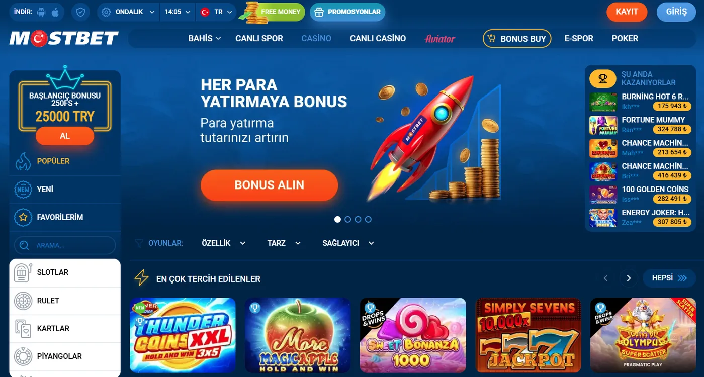 Mostbet app özellikleri